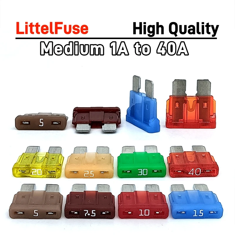 5PCS New Original Littelfuse 287 Medium Blade fuse 32V Motorcycle Truck ATC Fuse 1A 2A 3A 4A 5A 7.5A 10A 15A 20A 25A 30A 35A 40A