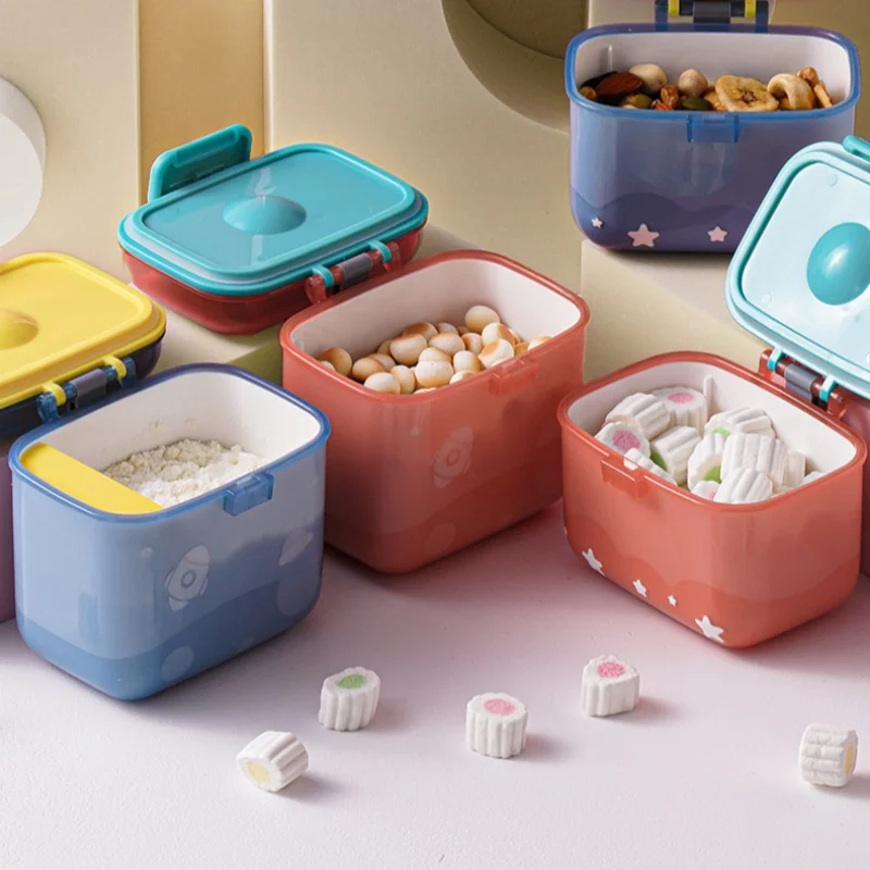 Портативный ручной контейнер для детской смеси, герметичный и влагостойкий для выхода на выход, контейнер для детского рисового порошка, порционная коробка