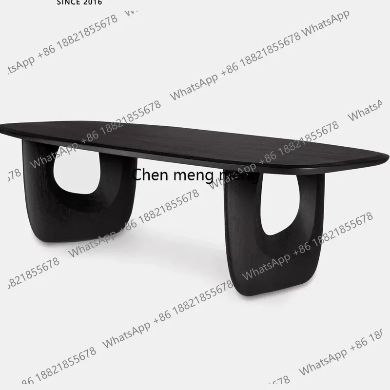 

Обеденный стол RH Pre-Aged, французский стиль, из массива дерева, черный, винтажный, длинный, нестандартной формы, нерегулярный прямоугольный, из дуба