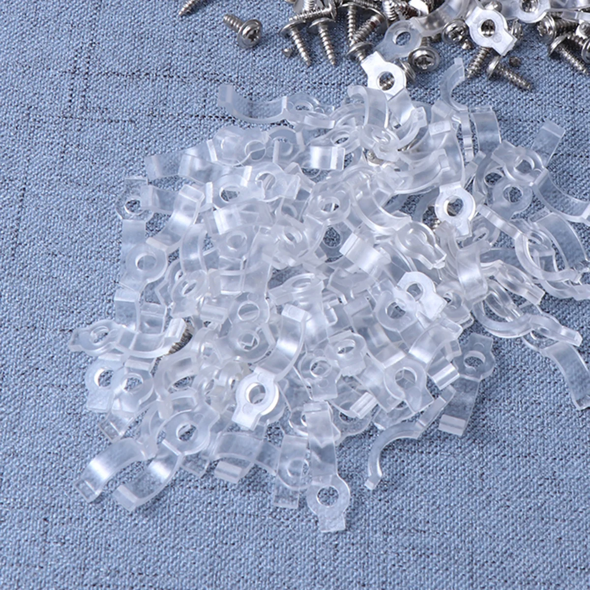 

100Pcs Transparent Strip Light Fixing Clips Ultra Thin Design for 8mm Waterproof Smd 2835 5050 LED Strip Light Mounting