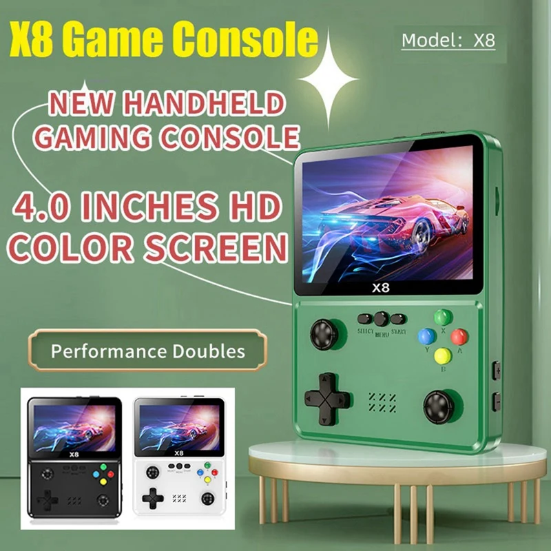 X8 Retro Game Console 4Inch IPS Screen Handheld Game Player 10 Simulators Video Game Console For SFC GBC GBA