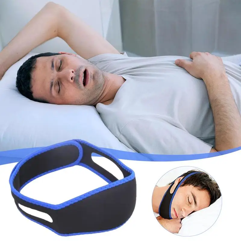 Sleeping Chin Strap Jaw Strap For Snoring Highly Elastic Closed Mouth Snore Stopping Head Strap Anti-Snore Chin Strap Adjustable