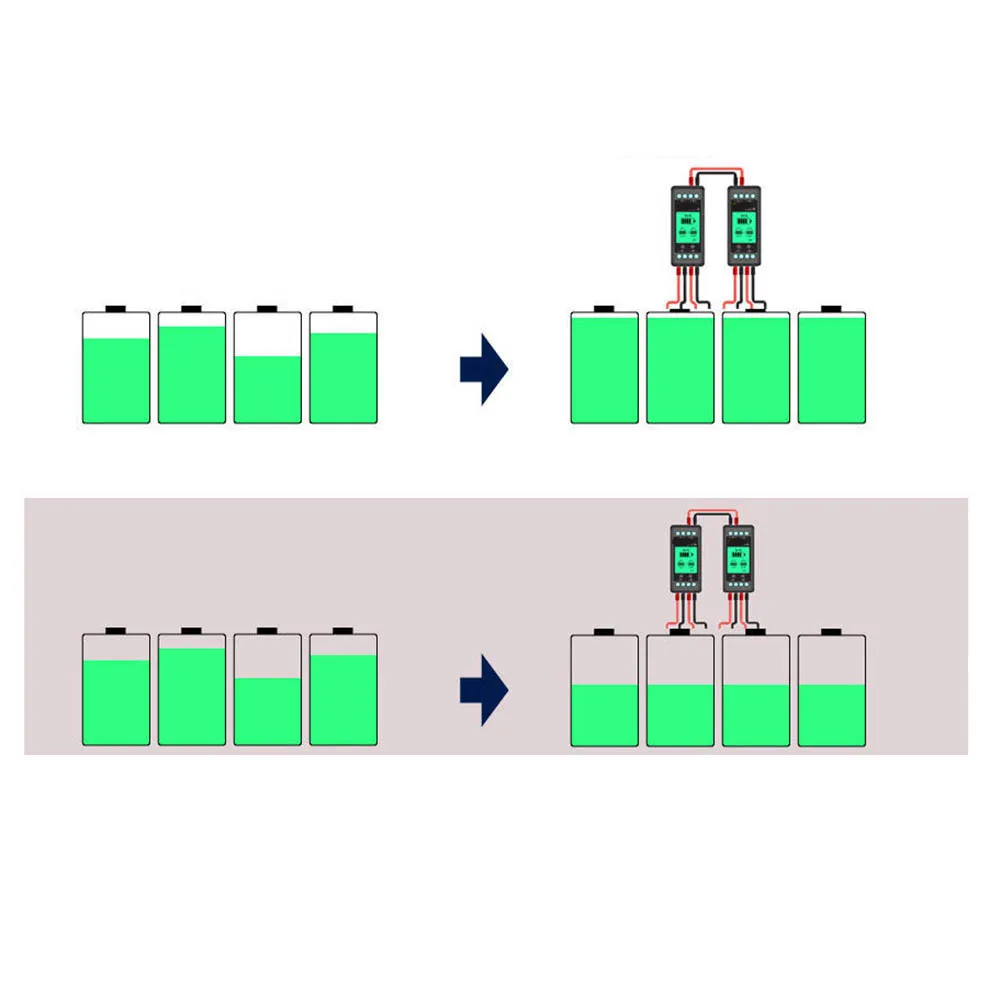 وحدة تحكم جهد موازن البطارية من سلسلة KBX102S 24 فولت مع شاشة LCD تعويض الطاقة التلقائي لأداء مثالي