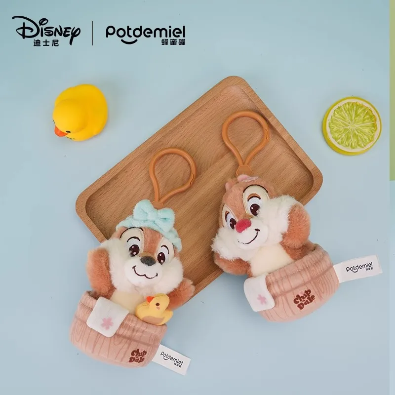 Genuine Anime Disney Chip \'n\' Dale Stuffed Plush Toys Dolls Keyring Cartoon Car Decoration Plushies Children\'s Birthday Gifts