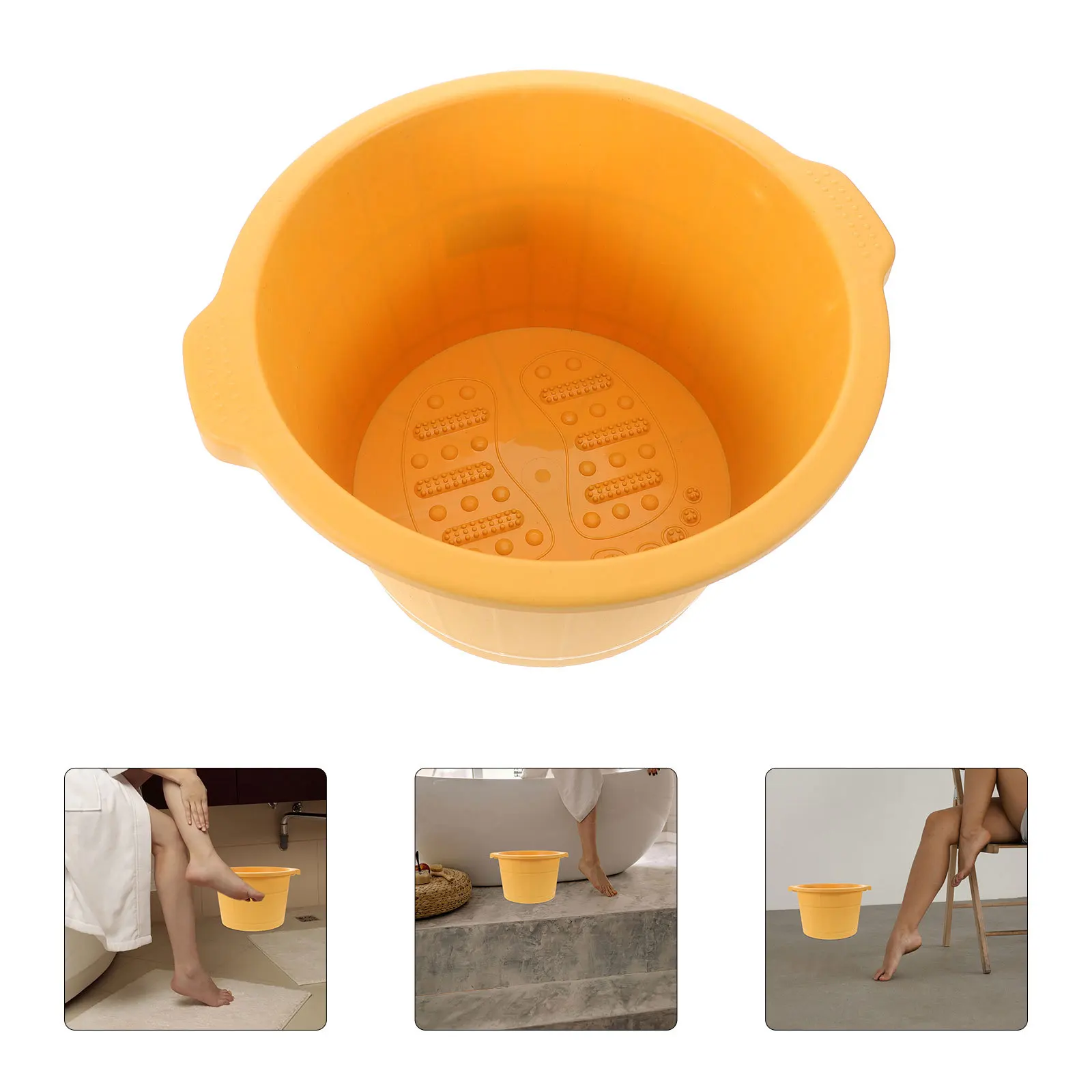 

Foot Soaking Tub Deep Foot Bath Basin Raised Massage Points Spa Feet Soaker Large Plastic Footbath Wash Pan Soak