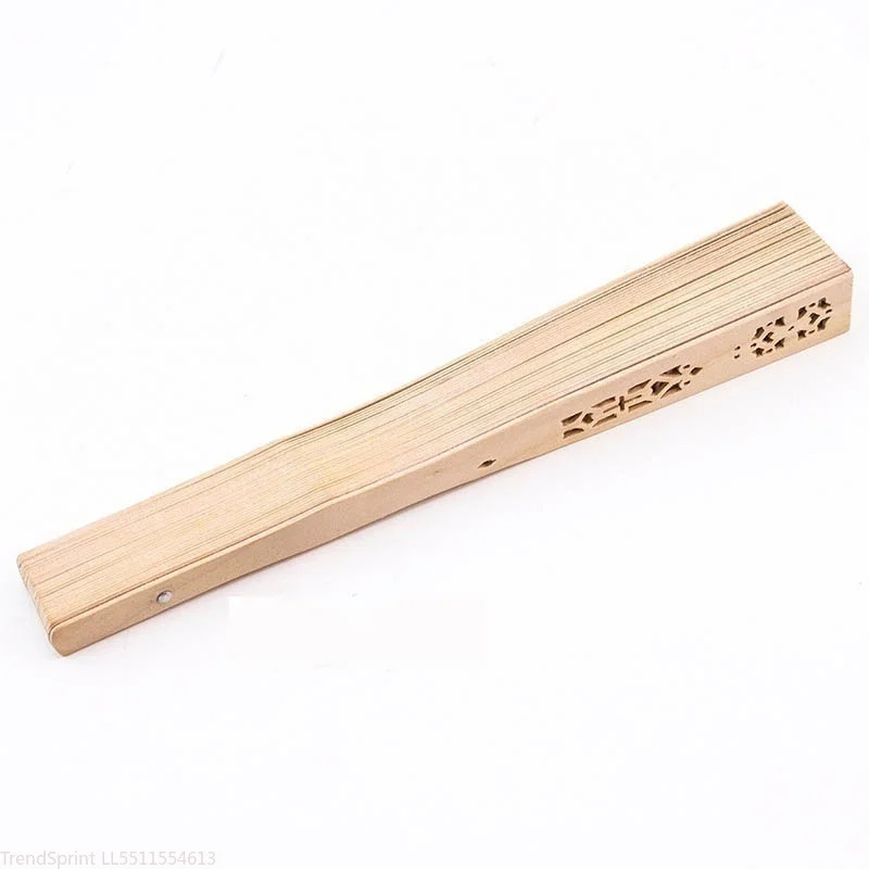 20cm Chinese Sandalwood‑Scent Hollow Folding Wooden Hand‑Fan Vintage Ornament For Home Party Wedding Decoration Gift Present
