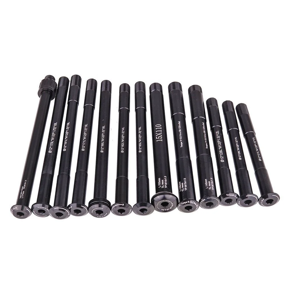 MTB Thru Axle Road Bike Shaft Front Rear Skewers 12mm 15mm Wheel Axis Hub X-12 Shaft 15x100 12x142 12x100 12x148 15x110