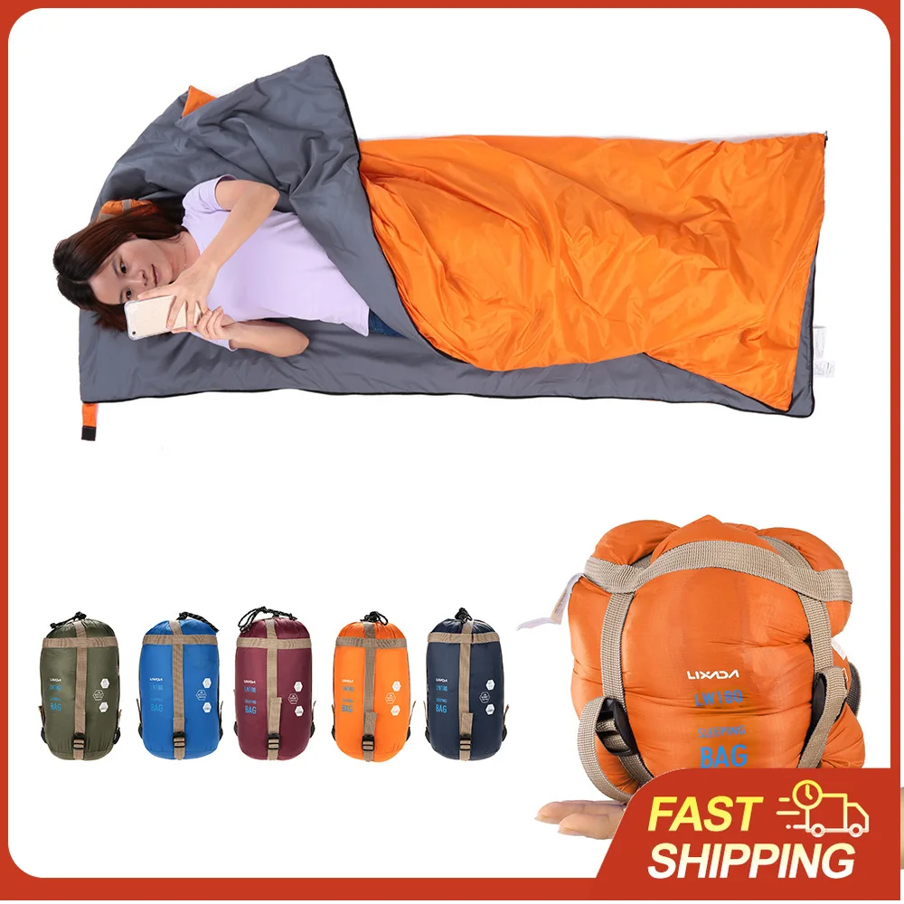 Lixada 190 * 75cm Outdoor Portable Envelope Sleeping Bag Camping Travel Hiking Multifunction Ultra-light 680g Backpacking