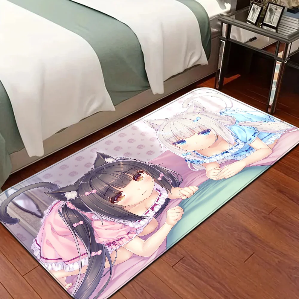 Nekopara Chocola Bathroom Mat Anti-slip Absorb Water Long Strip Cushion Bedroon Mat Hotel Decor Mat