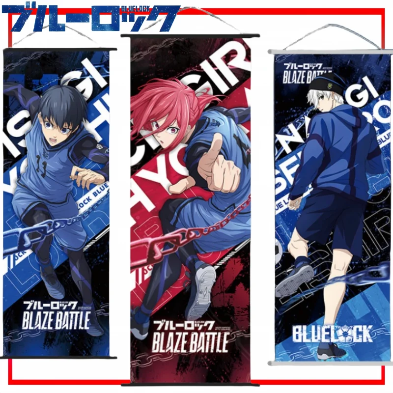 

Новые подвесные картины BlueLock, плакаты с катушками, мультяшные обои Чигири Хёма, украшения, периферийные устройства в стиле аниме, праздничные подарки