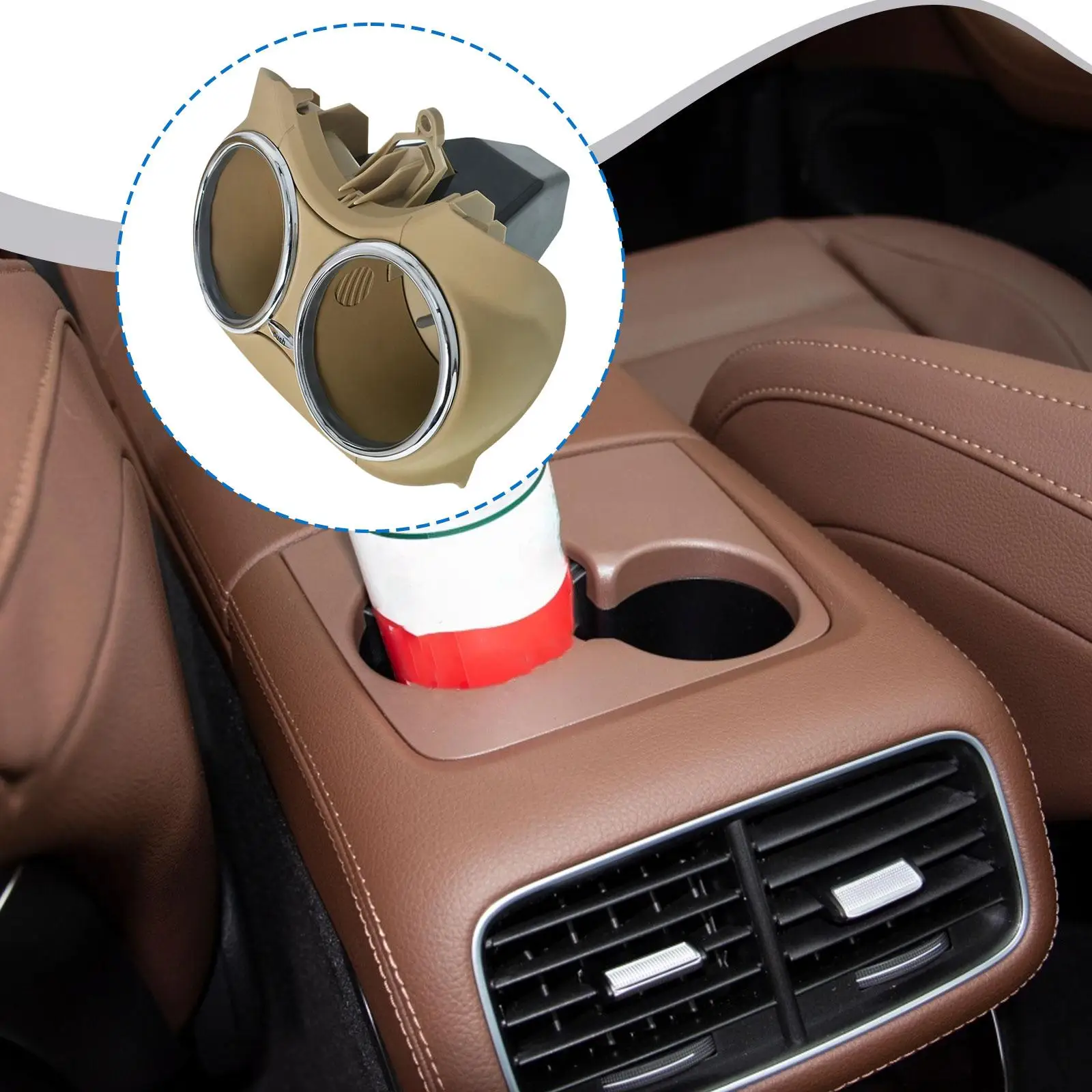 حامل أكواب مزدوج 219 680 04 14 9051 ملحق لمرسيدس بنز CLS550
