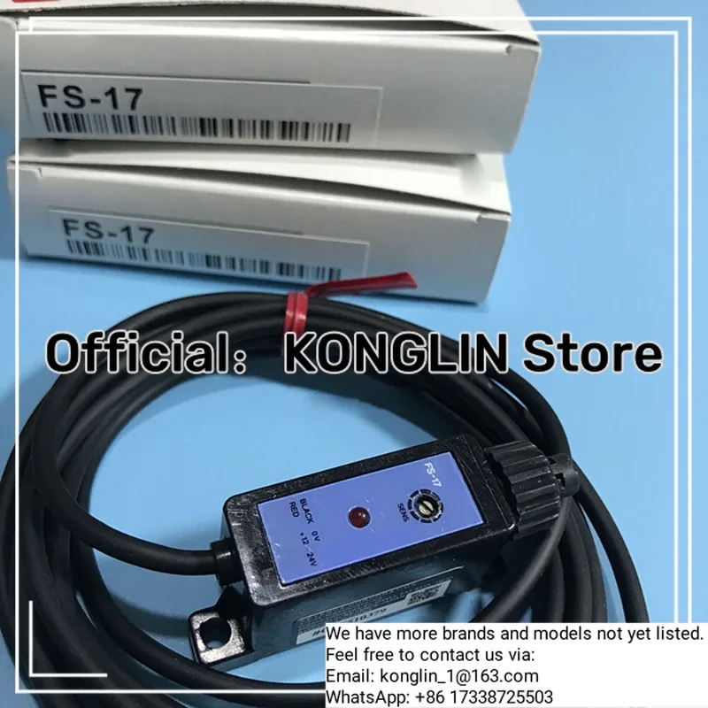 

【Свяжитесь с нами для дополнительных моделей】 1 шт. оптоволоконный датчик Keyence FS-17, новый FS17