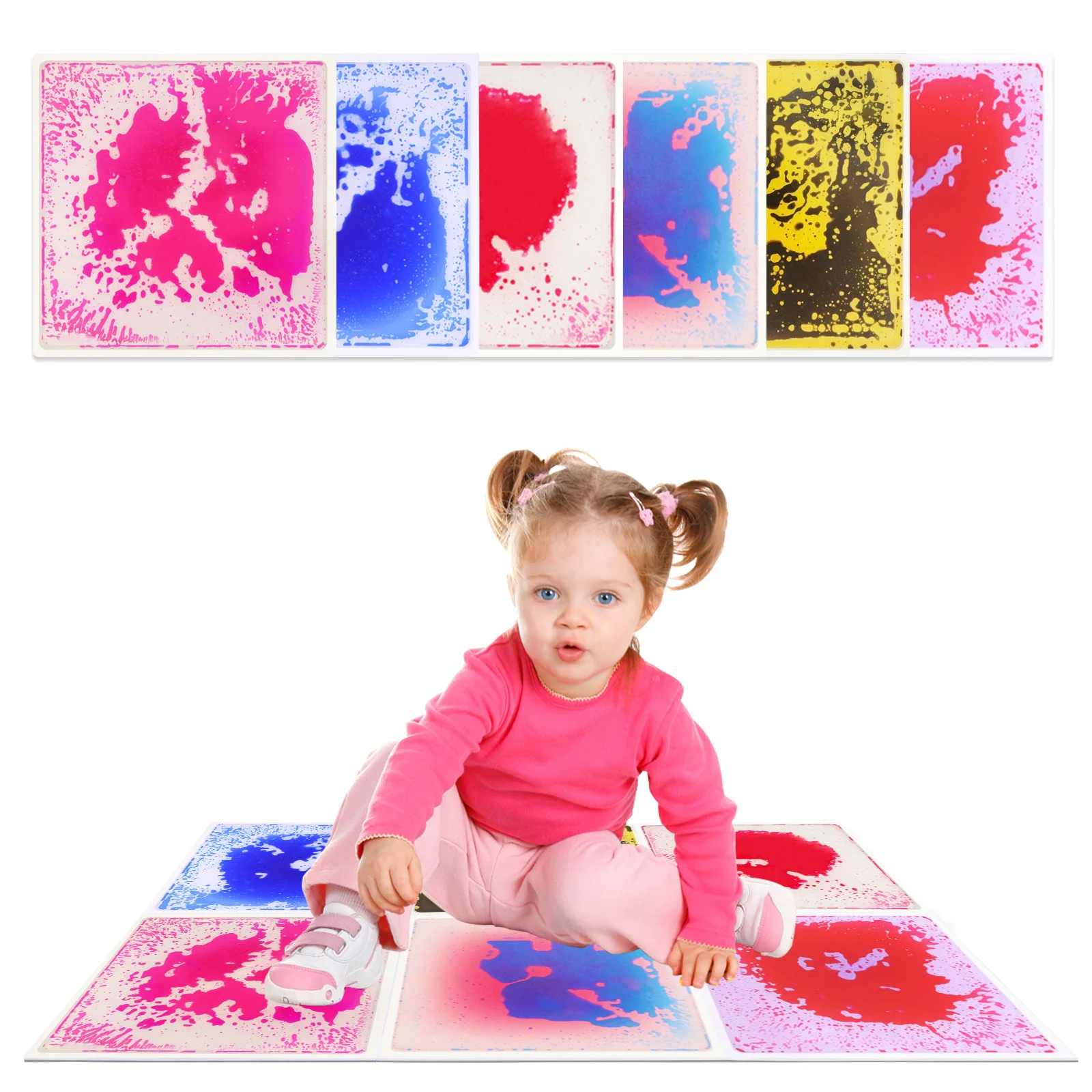 

Visual Sensory Mat Liquid Foldable Educational Soft for Toddler Sensory Development
