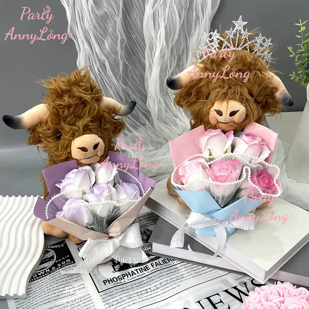 

Artificial Flowers Cows Embracing Flowers Wedding Decorations Supplies Just Married Gifts Fake Flower Wedding Decorations