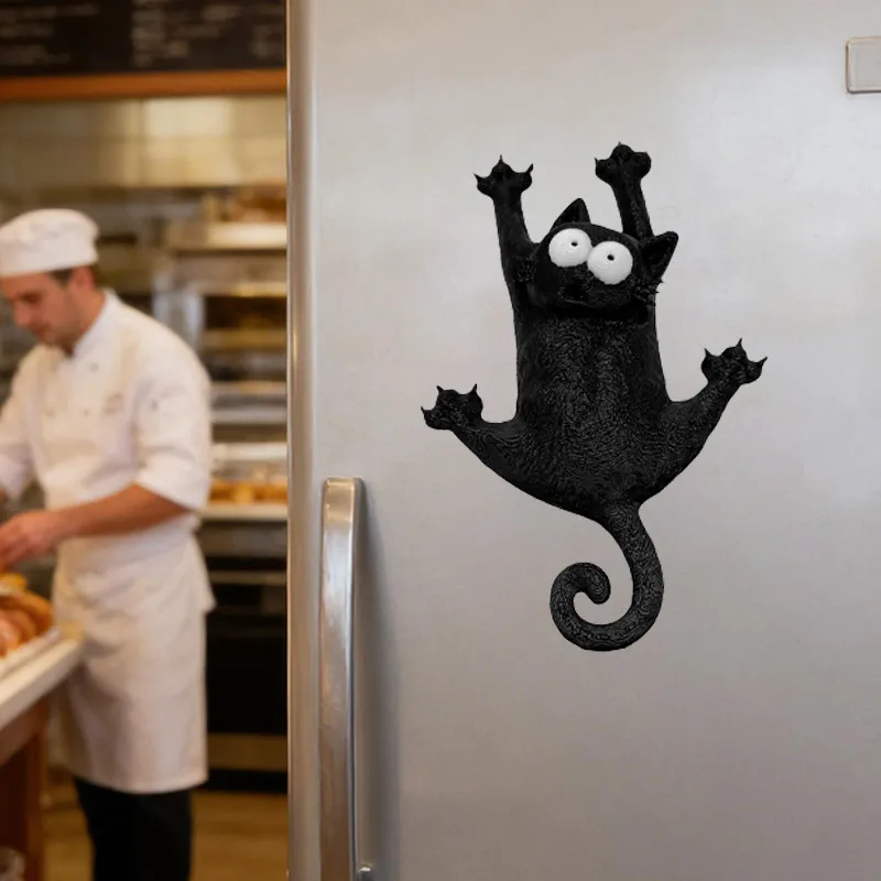 Cute Black Cat Magnet Refrigerator Magnet Cartoon 