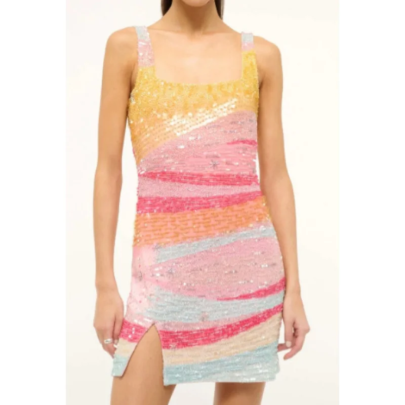 2025European and American Women's Fashion Sexy Bodycon Backless Strap Beaded Dress