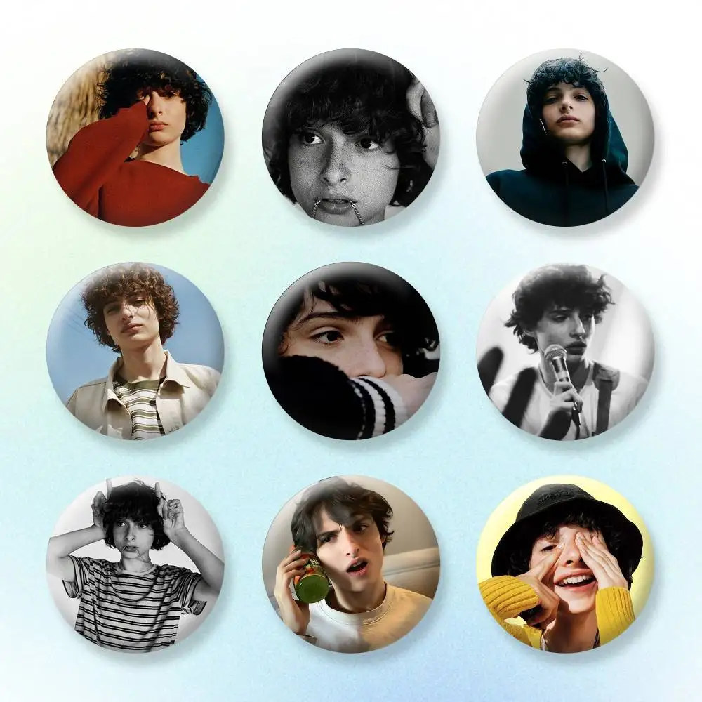 

F-Finn Wolfhard Actor Brooches Cartoon Badge Pins Backpack Hat Accessories Friend Gift