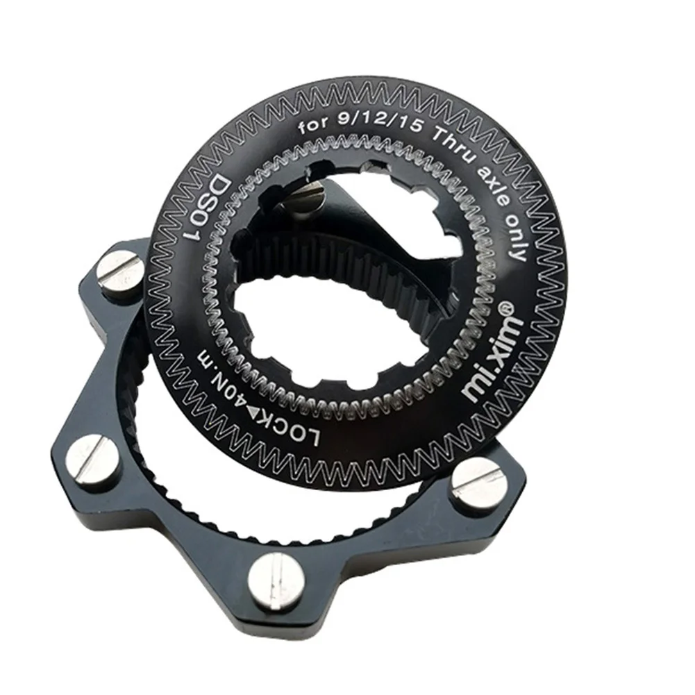 A reliable adapter that facilitates the installation of six bolt disc brakes onto any compatible center lock hub