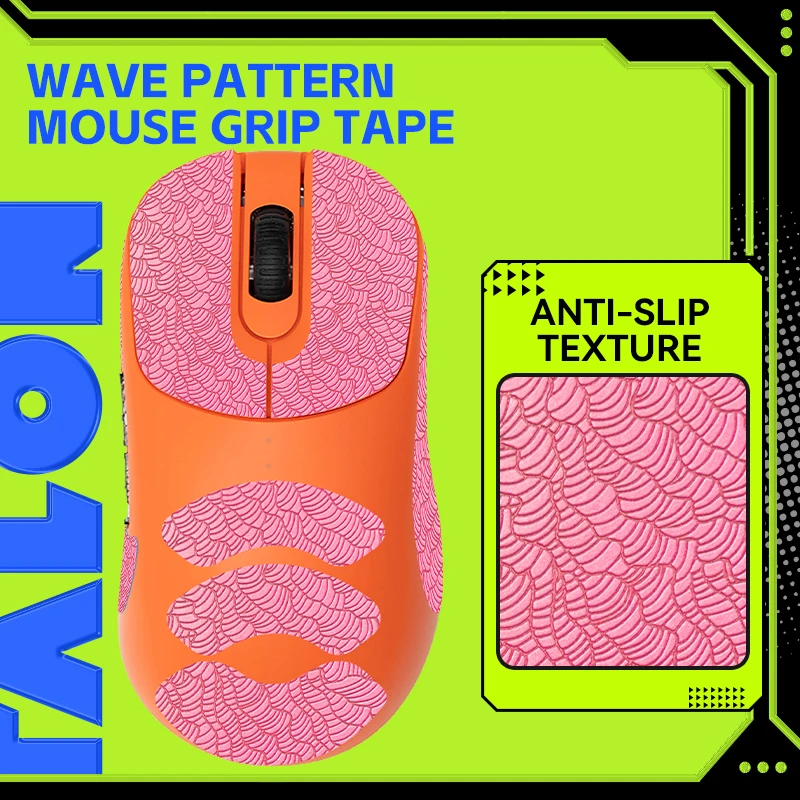 Sakura Roze Talongames Muis Grip Tape Voor Vaxee NP-01/ 01S Muis, Palm Zweet Absorptie, All Inclusive Wave Patter Anti-Slip Tape