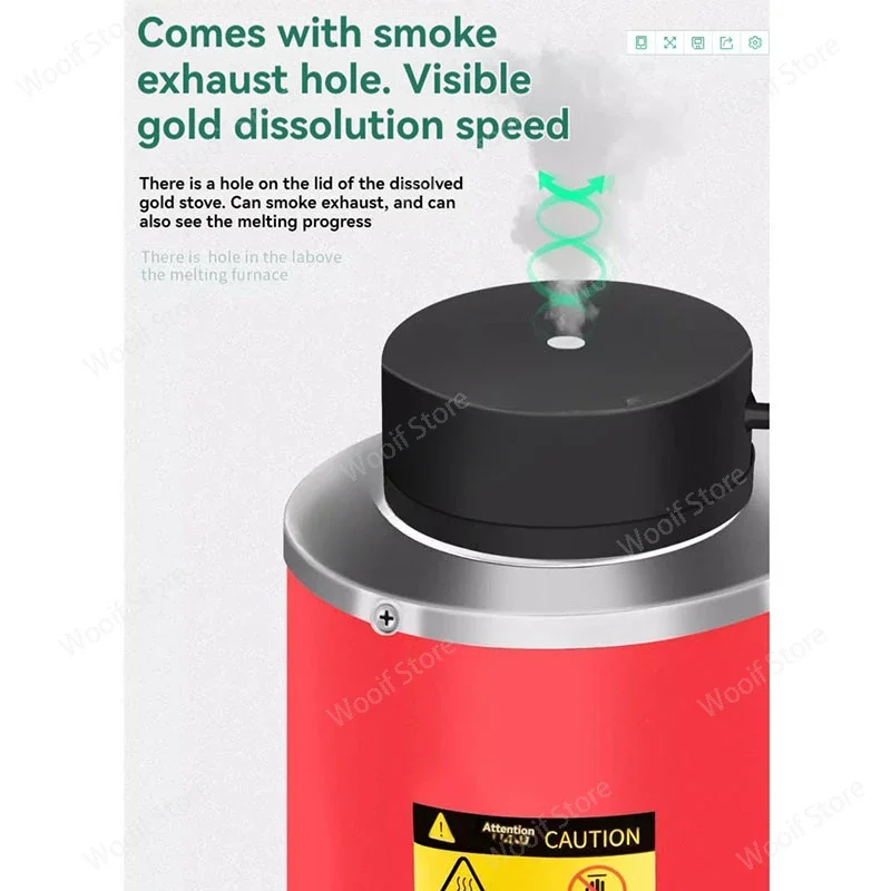 فرن إذابة بوتقة درجة حرارة عالية ، فرن ألومنيوم نحاسي فضي ذهبي ، جرافيت