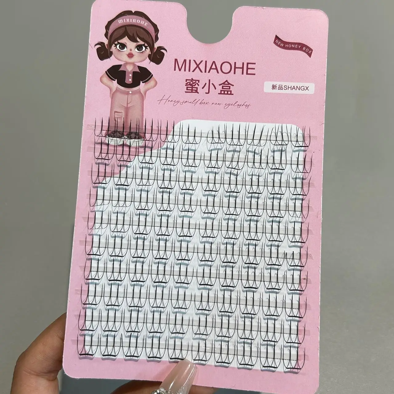 Mixiaohe Makeup Artist Same Korean Lashes Thin Curved Band 9-12mm Light Natural Daily Korean Eye Makeup