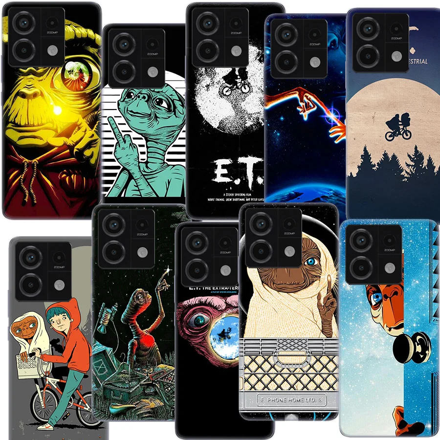 E.T. the Extra-Terrestrial Clear Phone Case For Redmi Note 13 12 Pro+ Plus 5G 12S 12 12C 10 10A 10C 9 9A 9C 9T 8 8A K70 K60 K20