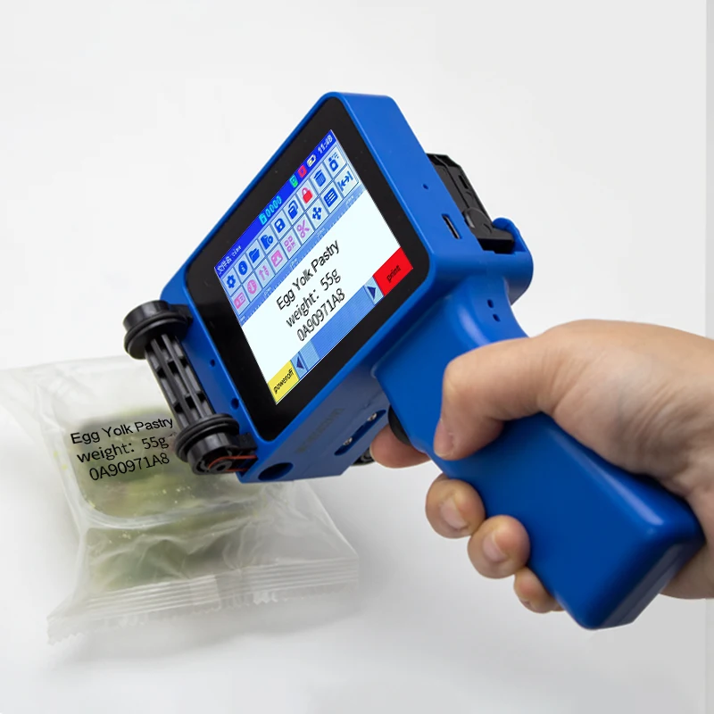 

Портативный струйный ручной принтер для даты упаковки яиц QR-код, машина для кодирования номера партии, простая в использовании для логотипа партии