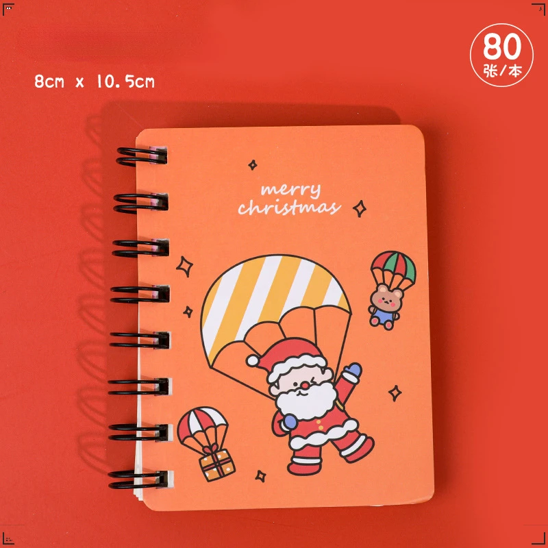 10 Pcs Coil Book Student Mini Portable Christmas Day Gift Notebook Pocket Notebook 8*10.5cm
