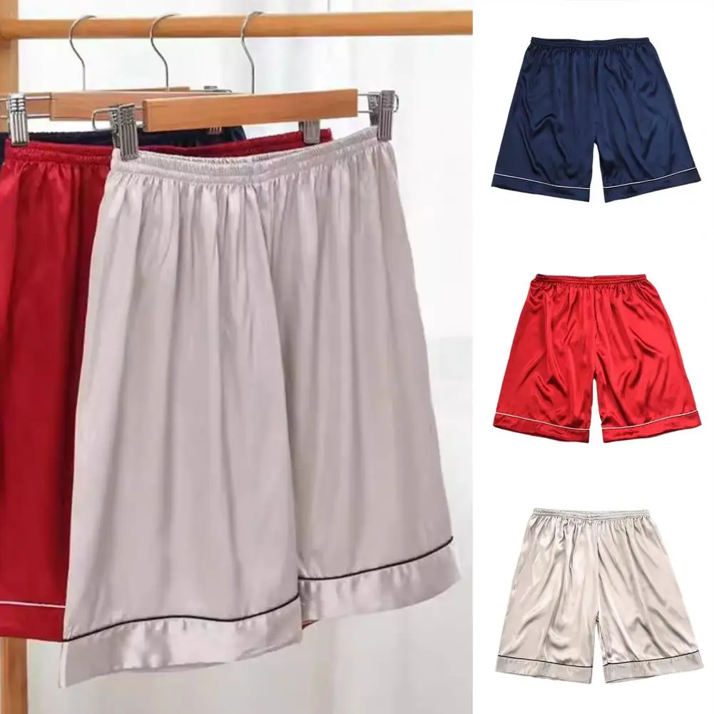 Comfortable Summer Shorts Men Ice Silk Sleeping Shorts Men's Ice Silk Sleeping Shorts Comfortable Summer for Relaxation