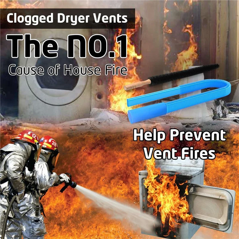 【Today Only】Dryer Vent Cleaner Kit For Universal Vacuum Compatible With All Vacuum Cleaners Quickly Lint Remover