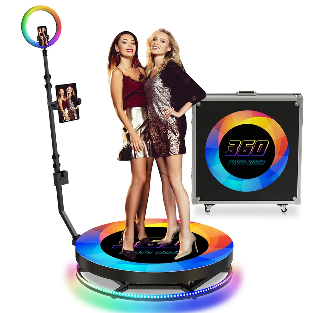 360 Degre Portable Photobooth Fill Light Machine 80 100 115cm Camera Selfie Video Automatic Spin 360 Photo Booth