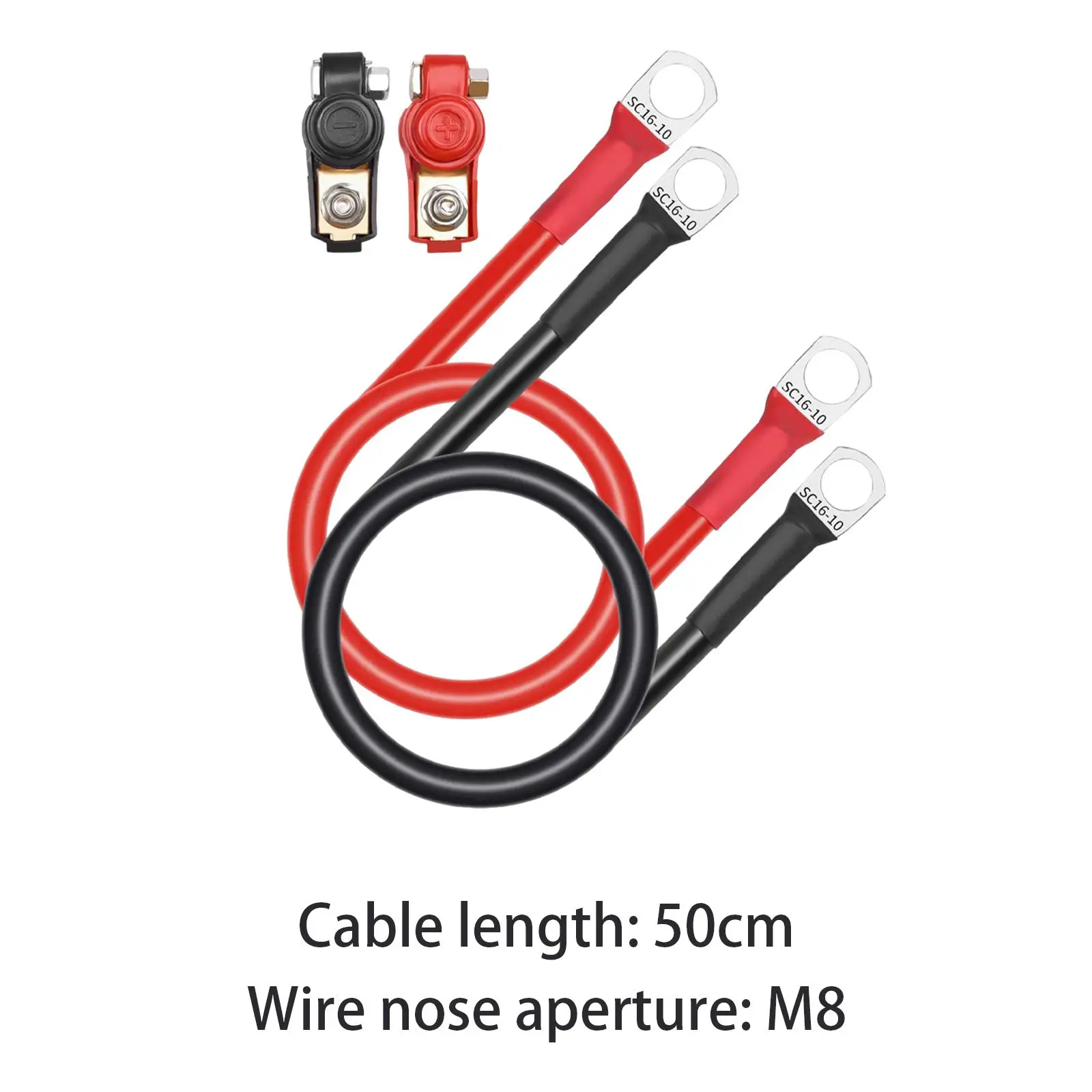 Cables de batería de calibre 5 AWG, cobre resistente, genérico para camiones solares Rvs