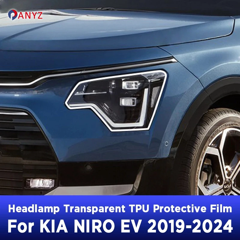 

Car Headlight Protection Transparent Anti-Scratch Protective Film TPU Stickers For KIA NIRO EV 2019-2024 Accessories