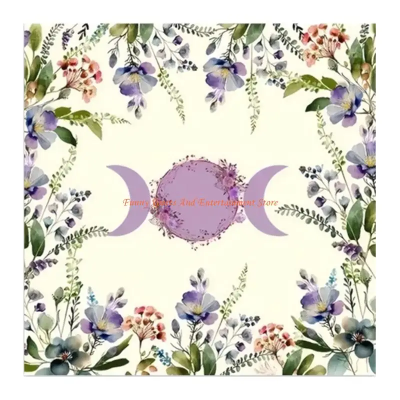 

C4DE Луна Цветок Астрология Таро Скатерть Алтари Ткань Гадания Скатерть