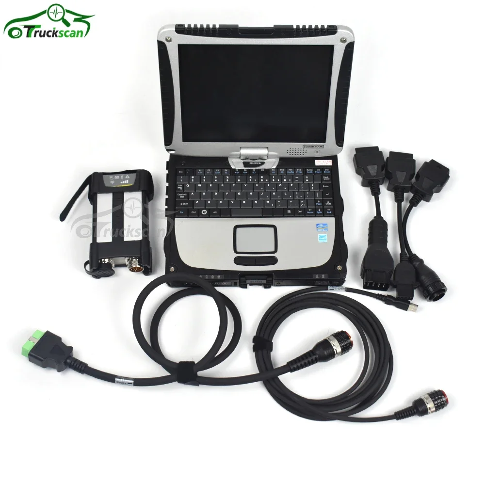 For  Vcads Vocom II 88890400 VOCOM 2 truck excavator diagnostic tool with CF19 laptop vocom 2.8 PTT Tech Tool