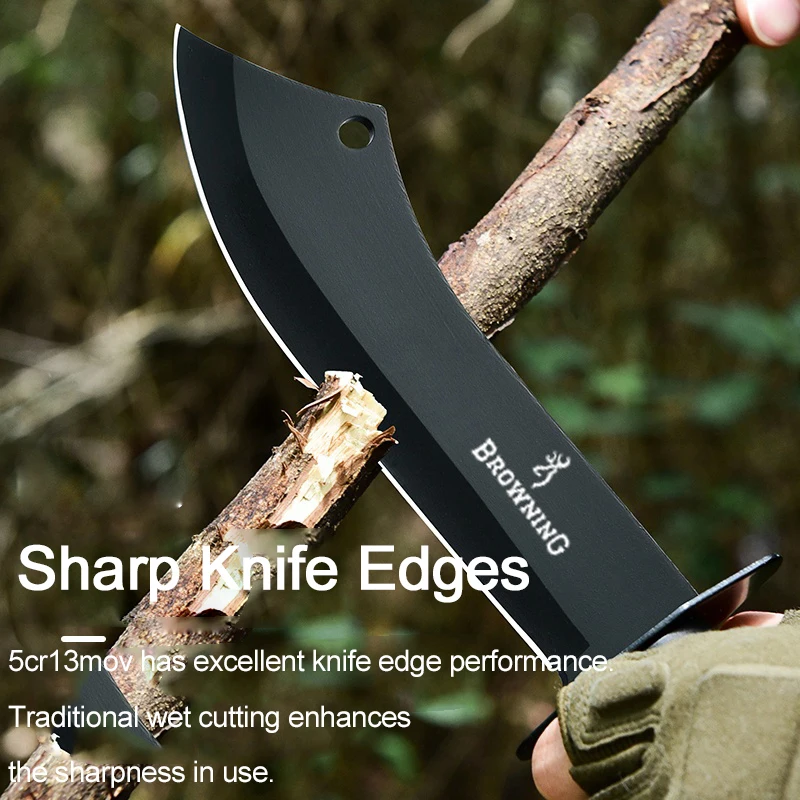 Outdoor High Hardness Cutter, EDC Portable Survival Knife, Fixed Blade, Multi-purpose Camping Fruit Knife and Hunting Knife