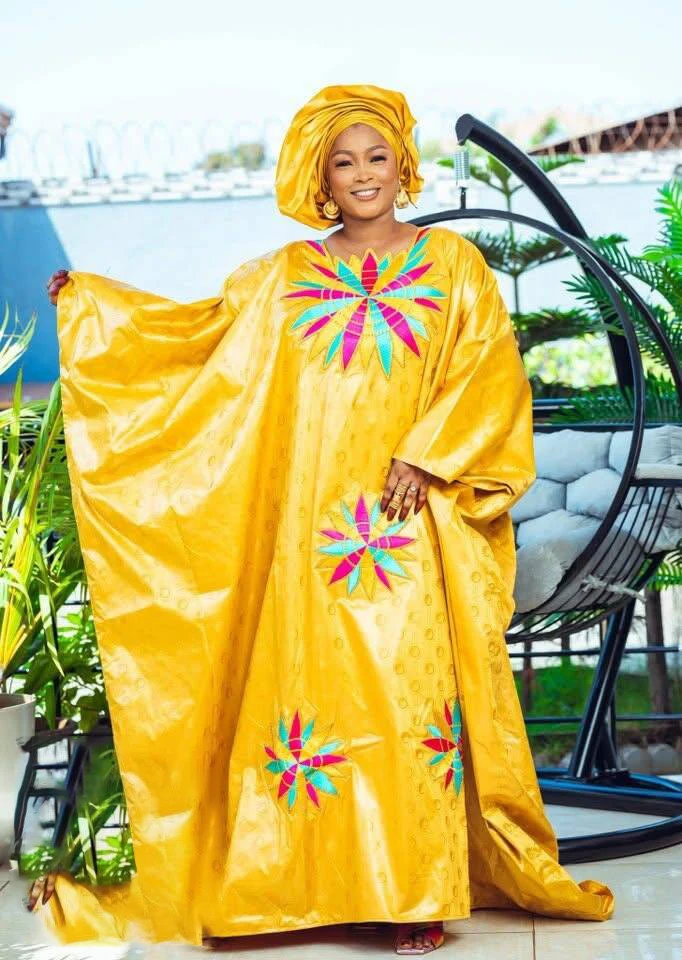 African Dresses For Women Luxury Boubou Material Rich Embroidery Design