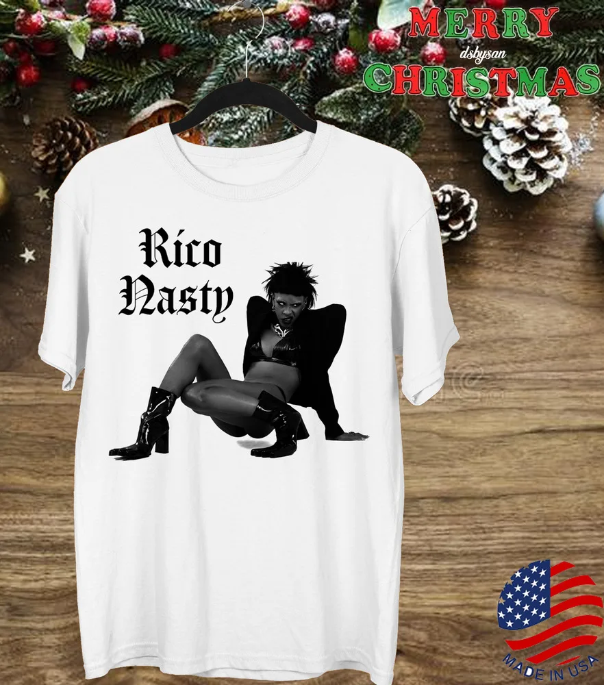 

Rico Nasty poster T-shirt White Short Sleeve All Sizes S to 5Xl 1F564 Anime pattern clothing high quality 100% cotton short slee