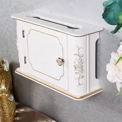 2024 Creative Nordic Style Wire Storage Box Wifi Router Wall Mounted Wall White Square Shelf Storage Box Home Decoration LF693