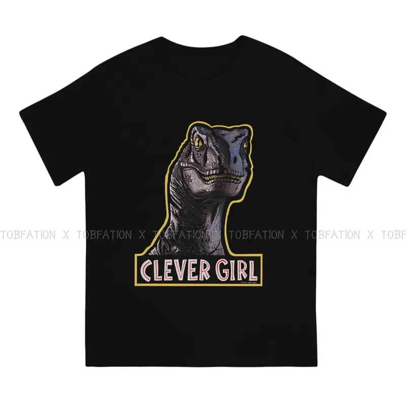 Clever Girl Raptor  TShirt Men Jurassic Park Dinosaurs Film Tops Style T Shirt Comfortable Print Fluffy Creative Gift