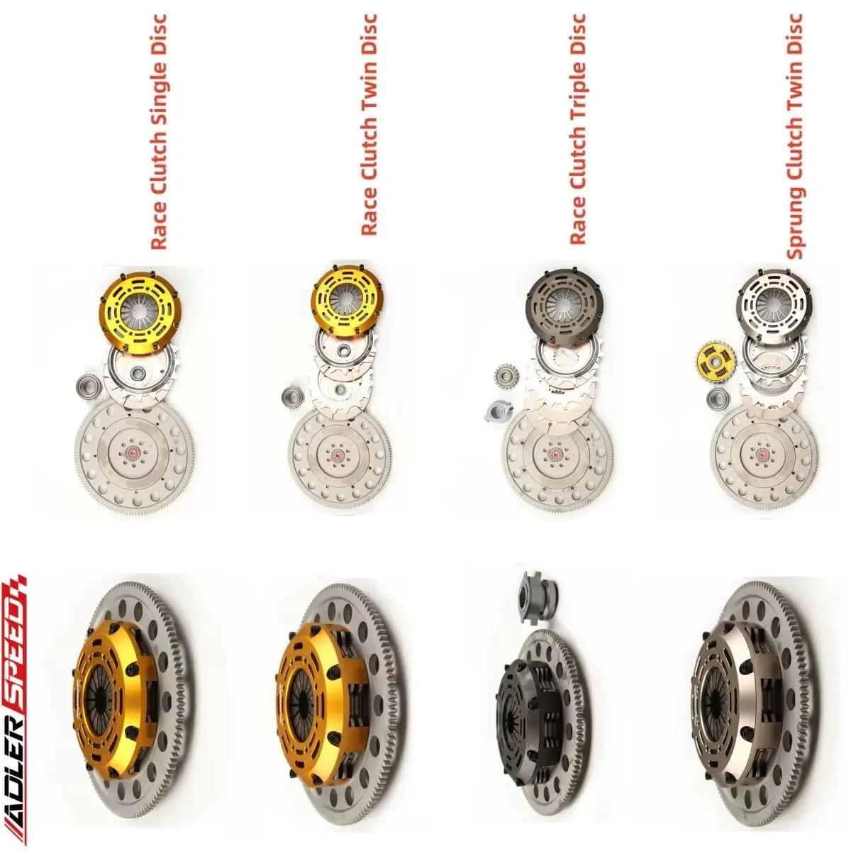 

ADLERSPEED Race/ Sprung Clutch Kit Single/ Twin /Triple Disc For Subaru BR-Z 2.0L FA20/Scion FR-S/Toyota 86 4U-GSE 6-speed