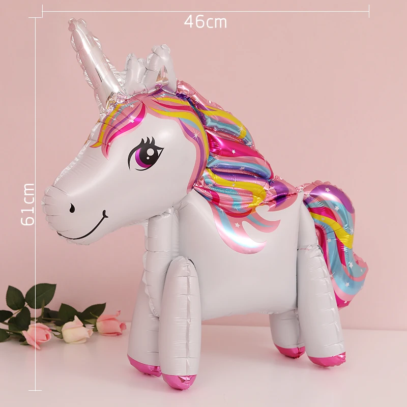 Baby Shower 3D Giant Unicorn Balloon Inflatable Rainbow Horse Balloons Kid Toy Unicorn Birthday Party Decoration Ballon Supplies