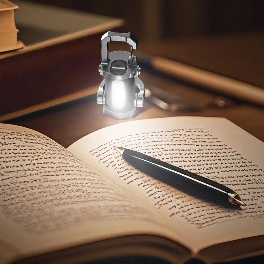 Mini Flashlight 7 Gear COB LED Keychain Flashlight Type-C USB Rechargeable Portable Keychain Torch Waterproof for Camping Hiking