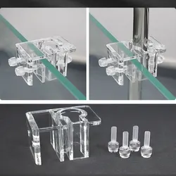 Fish Tank Acrylic Water Pipe Clamps Aquarium Glass Inflow Outflow Holder Fixed Clamps Plant Accessories Clip Lily Fishing Tube