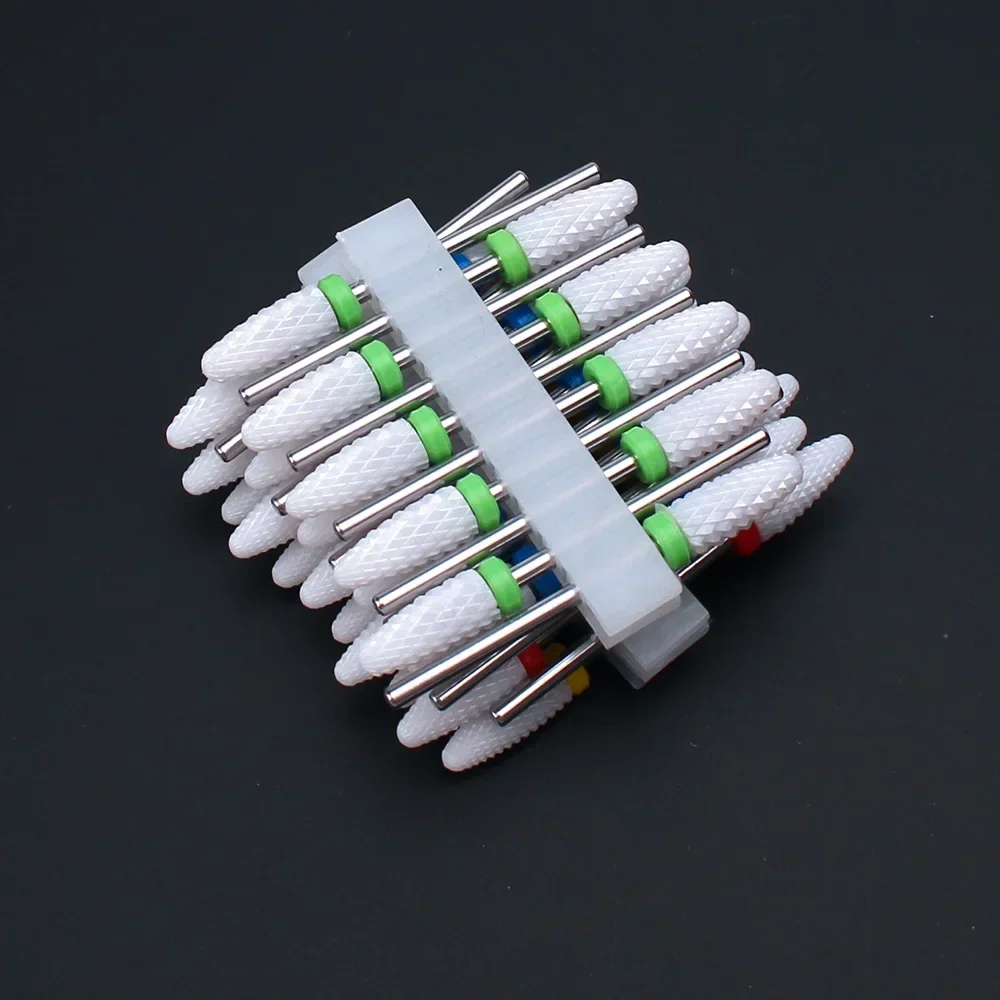 10 stks Keramische Nagelboren Set Frees voor Manicure Boren Elektrische Nagelvijlen Cuticula Verwijderen Nagelvijl Art gereedschap