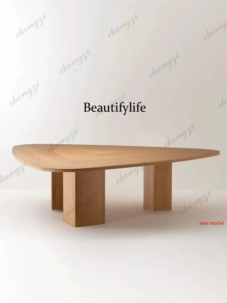 Oak solid wood dining table Italian minimalist modern, conference tableN138