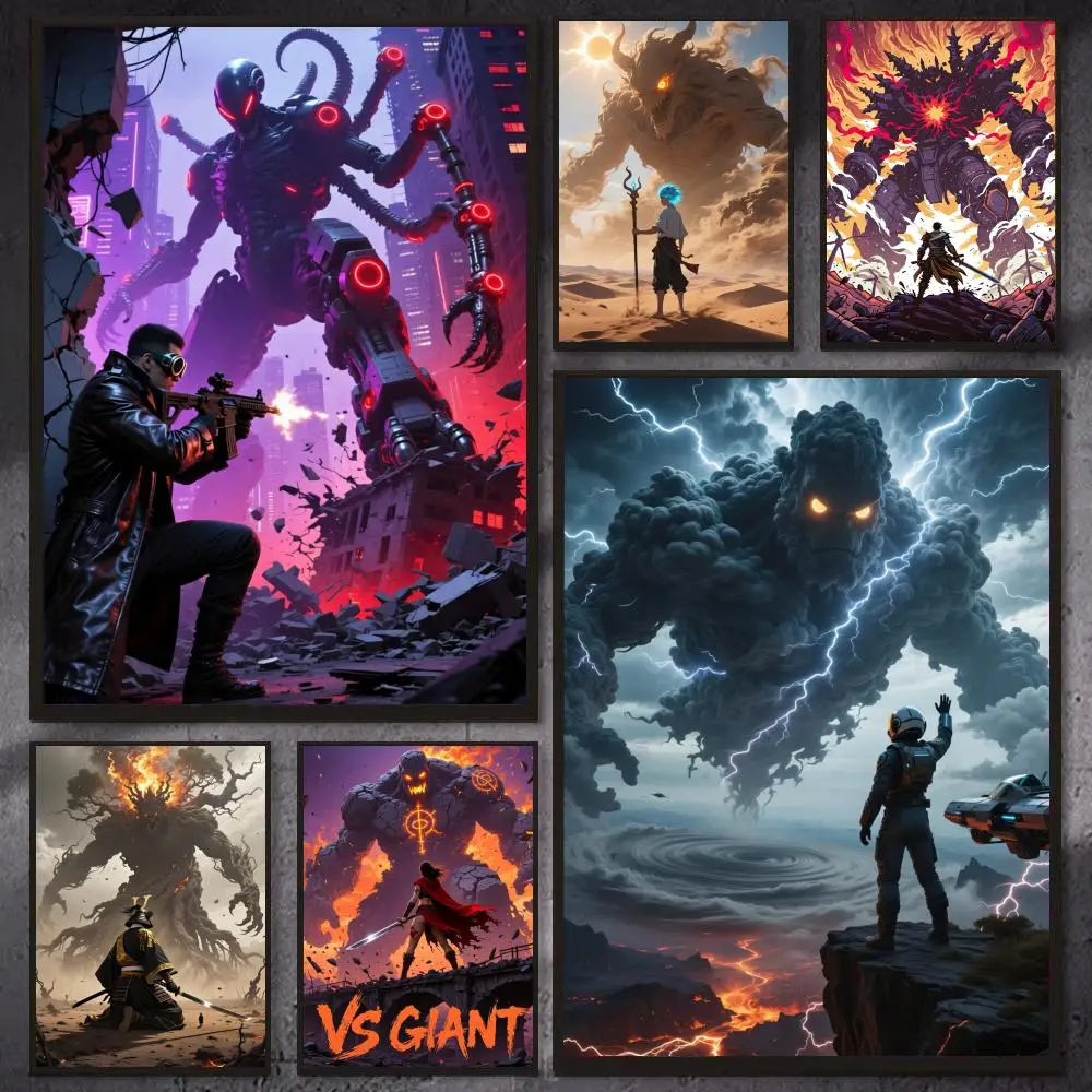 Versus Giant Epic Concept Poster Modern Aesthetic Cool Premium Decor for Bedrooms and Gaming Rooms