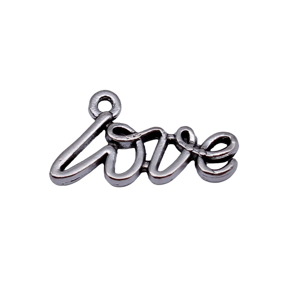 Round Charm Love Pendant Collection Alloy Charms For Valentine's Day DIY Bracelet Necklace Jewelry Making Supplies