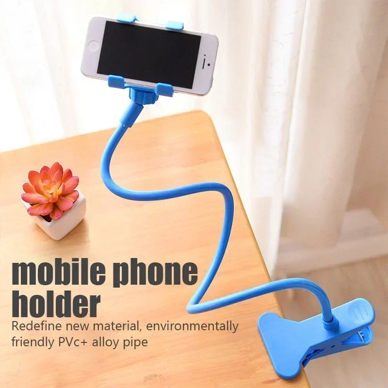 Lazy Desktop Bedside Clip 360 Degree Rotatable Phone Bracket Flexible Long Arm Mobile Phone Holder Stand Mount For Smartphone