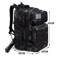 Military Tactical Backpack 45L Large Army 3 Day Assault Pack Molle Bag Military Tactical Backpacks With  Bottle Holder CROCO TM